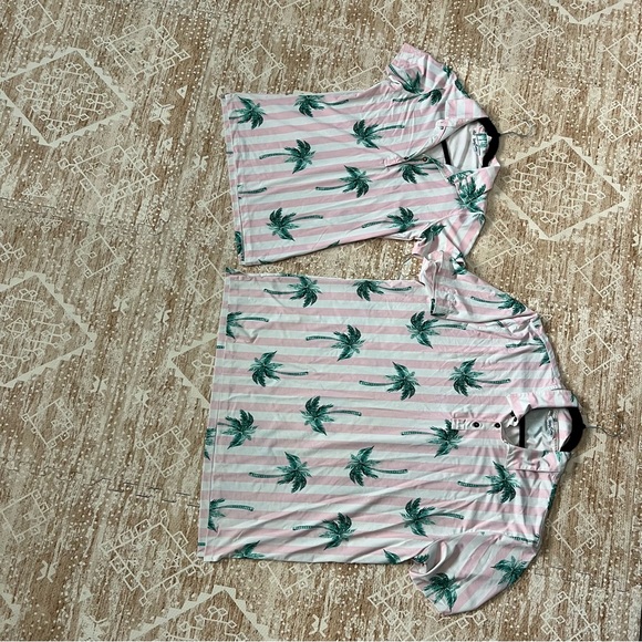 Kenny Flowers Palm Beach Men’s golf polo pink and white strips, 2XL - Picture 7 of 10